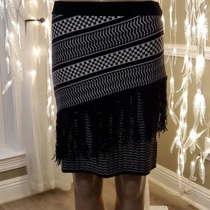 Romeo & Juliet Couture Ladies' Skirt Pencil, Black and White, Size Large NWT-NEW